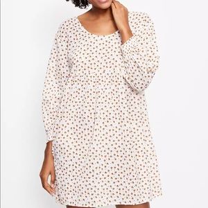 LOFT Clover Scoop Neck Swing Dress